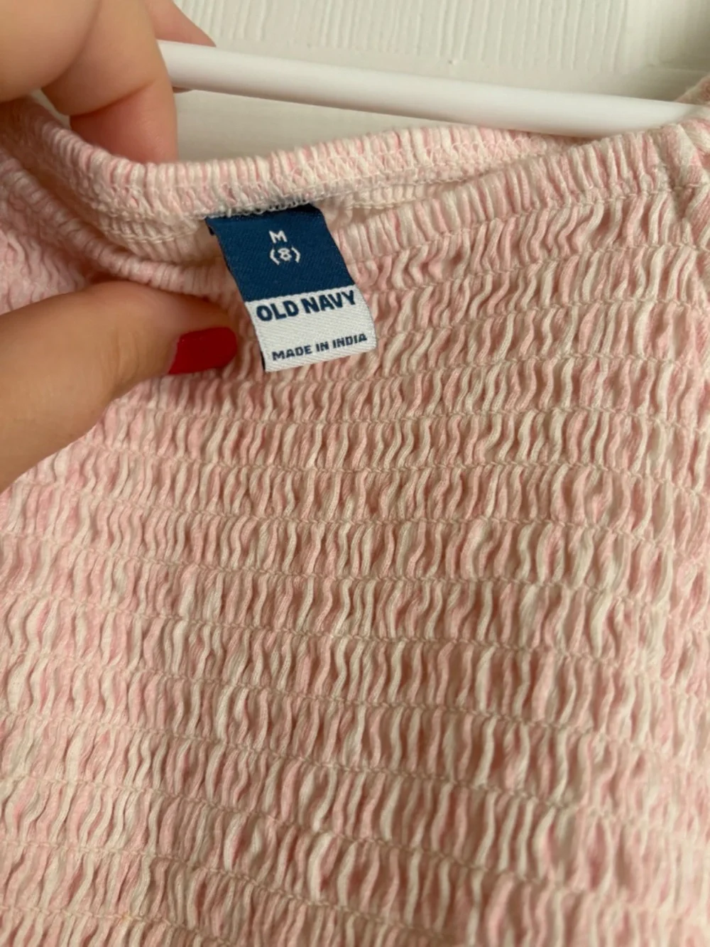 Girls Old Navy Pink and White Striped Short Sleeve Dress